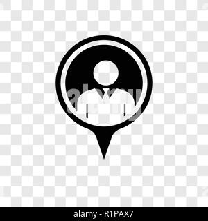 Anhänger vektor Icon auf transparentem Hintergrund isoliert, Follower Transparenz logo Konzept Stock Vektor