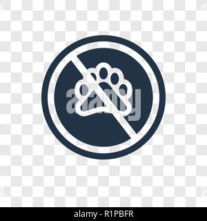 Keine Tiere vektor Icon auf transparentem Hintergrund isoliert, keine Tiere Transparenz logo Konzept Stock Vektor