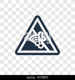 Kein wifi Vektor Icon auf transparentem Hintergrund isoliert, Kein wifi Transparenz logo Konzept Stock Vektor