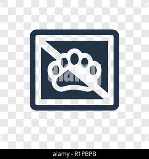 Keine Haustiere vektor Icon auf transparentem Hintergrund isoliert, keine Haustiere Transparenz logo Konzept Stock Vektor