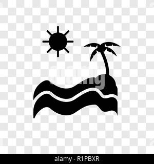 Meer vektor Icon auf transparentem Hintergrund isoliert, Meer Transparenz logo Konzept Stock Vektor