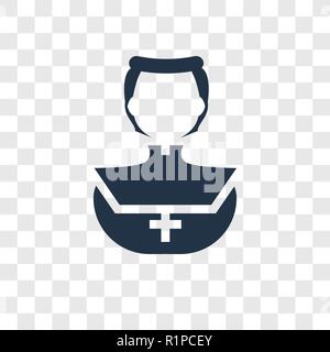 Priester vektor Icon auf transparentem Hintergrund isoliert, Priester Transparenz logo Konzept Stock Vektor
