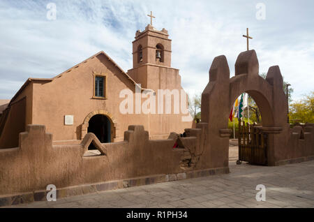 Kirche San Pedro de Atacama, Chile Stockfoto