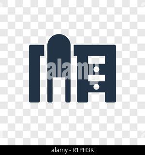 Schreibtisch vektor Icon auf transparentem Hintergrund isoliert, Schreibtisch Transparenz logo Konzept Stock Vektor