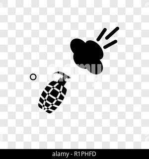 Explosion vektor Icon auf transparentem Hintergrund isoliert, Explosion Transparenz logo Konzept Stock Vektor