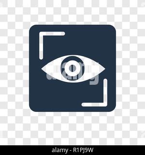 Auge vektor Icon auf transparentem Hintergrund isoliert Scan, Auge Transparenz logo Konzept Scan Stock Vektor