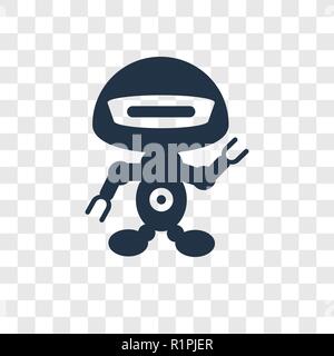 Roboter vektor Icon auf transparentem Hintergrund isoliert, Roboter Transparenz logo Konzept Stock Vektor