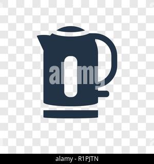 Wasserkocher vektor Icon auf transparentem Hintergrund isoliert, Wasserkocher Transparenz logo Konzept Stock Vektor