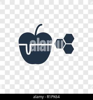 Apfel und Honig vektor Icon auf transparentem Hintergrund isoliert, Apfel und Honig Transparenz logo Konzept Stock Vektor