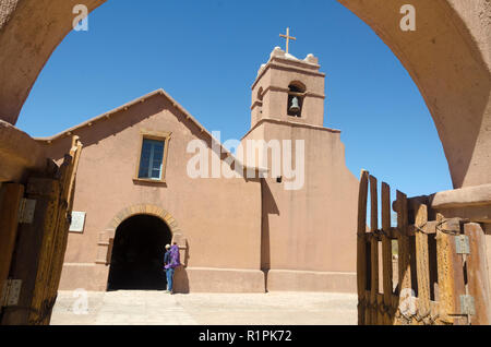 Kirche San Pedro de Atacama, Chile Stockfoto