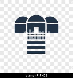 Tempel vektor Icon auf transparentem Hintergrund isoliert, Tempel Transparenz logo Konzept Stock Vektor