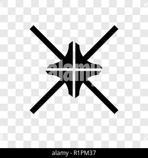 Mitte vektor Symbol Ausrichten auf transparentem Hintergrund isoliert, zentriert auszurichten Transparenz logo Konzept Stock Vektor