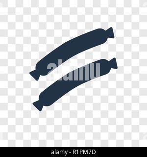 Wurst vektor Icon auf transparentem Hintergrund isoliert, Wurst Transparenz logo Konzept Stock Vektor