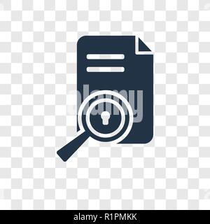 Suche vektor Icon auf transparentem Hintergrund isoliert, Suche Transparenz logo Konzept Stock Vektor
