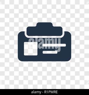 Id-Vektor Icon auf transparentem Hintergrund isoliert, ID-Karte Transparenz logo Konzept Stock Vektor