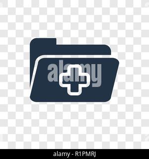 Medizinische Aufzeichnung vektor Icon auf transparentem Hintergrund isoliert, medizinische Aufzeichnung Transparenz logo Konzept Stock Vektor