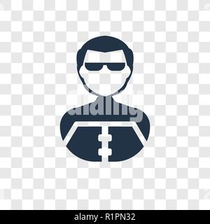 Secret Service vektor Icon auf transparentem Hintergrund isoliert, Secret Service Transparenz logo Konzept Stock Vektor