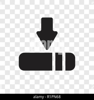 Fenster scrollen medium Vektor Icon auf transparentem Hintergrund isoliert, Fenster scrollen medium Transparenz logo Konzept Stock Vektor