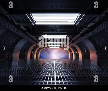 3D-Rendering space shuttle Innenraum Stockfoto