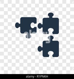 Puzzle vektor Icon auf transparentem Hintergrund isoliert, Puzzle Transparenz logo Konzept Stock Vektor