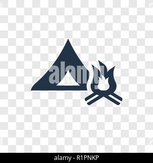 Camping vektor Icon auf transparentem Hintergrund isoliert, Camping Transparenz logo Konzept Stock Vektor