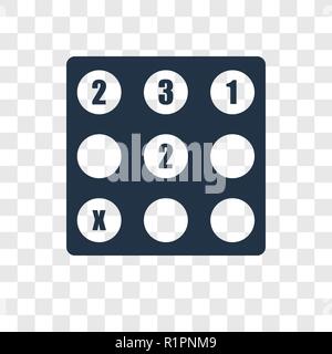 Sudoku vektor Icon auf transparentem Hintergrund isoliert, Sudoku Transparenz logo Konzept Stock Vektor