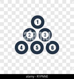 Billard vektor Icon auf transparentem Hintergrund isoliert, Billard Transparenz logo Konzept Stock Vektor