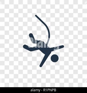 Bungee Jumping vektor Icon auf transparentem Hintergrund isoliert, Bungee Jumping Transparenz logo Konzept Stock Vektor