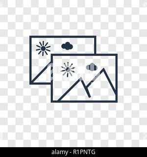 Galerie vektor Icon auf transparentem Hintergrund isoliert, Galerie Transparenz logo Konzept Stock Vektor