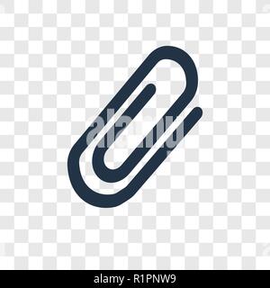 Clip vektor Icon auf transparentem Hintergrund isoliert, Clip transparent logo Konzept Stock Vektor