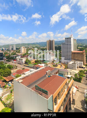 Blick auf die Gebäude in Cebu City Stockfoto