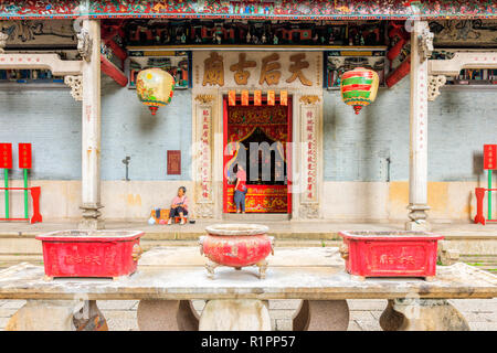 Tin Hau Tempel Garten, Hong Kong Stockfoto