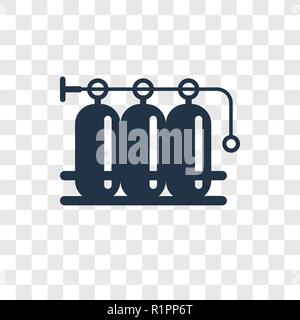 Sauerstoff tank Vektor Icon auf transparentem Hintergrund isoliert, Sauerstoff tank Transparenz logo Konzept Stock Vektor