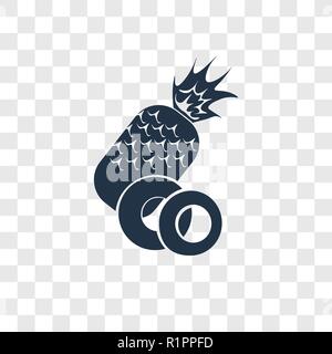 Ananas vektor Icon auf transparentem Hintergrund isoliert, Ananas Transparenz logo Konzept Stock Vektor