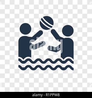 Wasserball vektor Icon auf transparentem Hintergrund isoliert, Wasser Polo Transparenz logo Konzept Stock Vektor