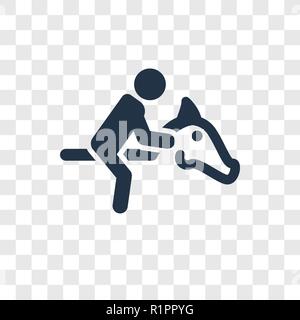 Equestrian vektor Icon auf transparentem Hintergrund isoliert, Pferdesport, Transparenz logo Konzept Stock Vektor