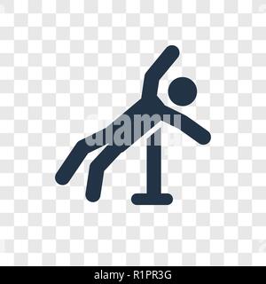 Hochsprung vektor Icon auf transparentem Hintergrund isoliert, Hochsprung Transparenz logo Konzept Stock Vektor