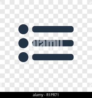Menüleisten vektor Icon auf transparentem Hintergrund isoliert, Menüleisten Transparenz logo Konzept Stock Vektor