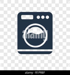 Waschmaschine mit Punkten vektor Icon auf transparentem Hintergrund isoliert, Waschmaschine mit Punkten Transparenz logo Konzept Stock Vektor