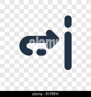 Pfeil nach rechts Vektor Icon auf transparentem Hintergrund isoliert, Pfeil nach rechts, um Transparenz logo Konzept Stock Vektor