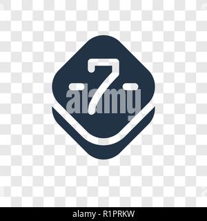 Sieben vektor Icon auf transparentem Hintergrund isoliert, sieben Transparenz logo Konzept Stock Vektor