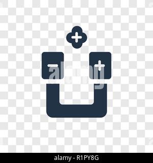 Magnetismus vektor Icon auf transparentem Hintergrund isoliert, Magnetismus Transparenz logo Konzept Stock Vektor