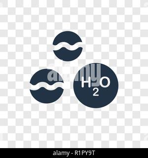 H2o Vektor Icon auf transparentem Hintergrund isoliert, H2o Transparenz logo Konzept Stock Vektor