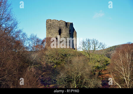 Dolbadarn Schloss, in der Nähe von Llanberis in Nord Wales, war im frühen 13. Jahrhundert von der walisischen Fürsten als Llywelyn die Große gebaut, bekannt. Stockfoto