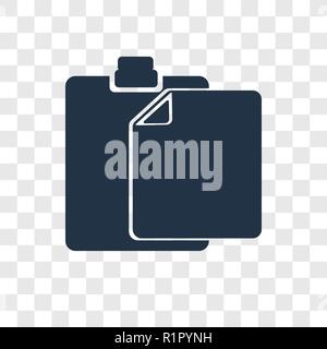 Zwischenablage einfügen Vektor Icon auf transparentem Hintergrund isoliert, Transparenz logo Konzept der Zwischenablage einfügen Stock Vektor