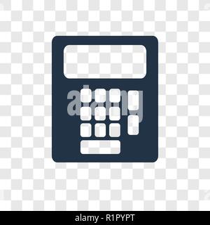 Taschenrechner vektor Icon auf transparentem Hintergrund isoliert, Rechner Transparenz logo Konzept Stock Vektor