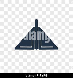 Spiegel vektor Icon auf transparentem Hintergrund isoliert, Spiegel Transparenz logo Konzept Stock Vektor