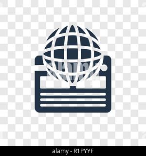 Weltweit vektor Icon auf transparentem Hintergrund isoliert, weltweite Transparenz logo Konzept Stock Vektor