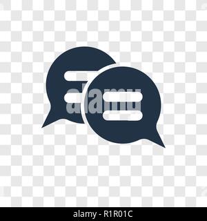 Sprechblasen vektor Icon auf transparentem Hintergrund isoliert, Sprechblasen Transparenz logo Konzept Stock Vektor
