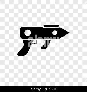 Gun Blaster vektor Icon auf transparentem Hintergrund isoliert, Spritzpistole Blaster Transparenz logo Konzept Stock Vektor